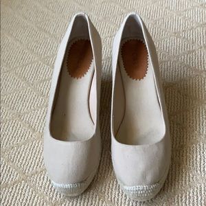JCrew Seville espadrille wedge shoe.